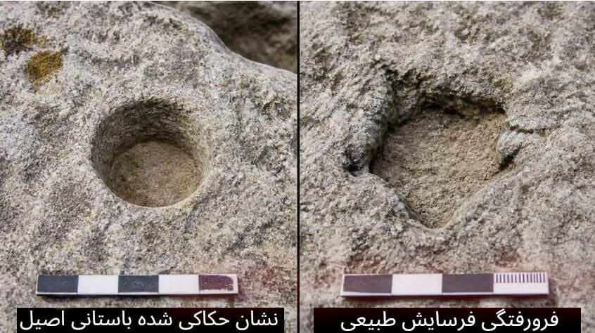 فرورفتگی طبیعی سنگ که ممکن است با جوغن اشتباه گرفته شود
